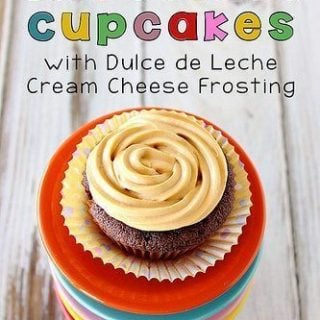 Mexican Chocolate Cupcakes with Dulce de Leche Cream Cheese Frosting