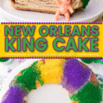 new orleans king cake pin collage