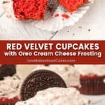 red velvet cupcakes pin collage