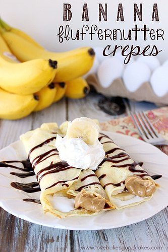 Banana Fluffernutter Crepes