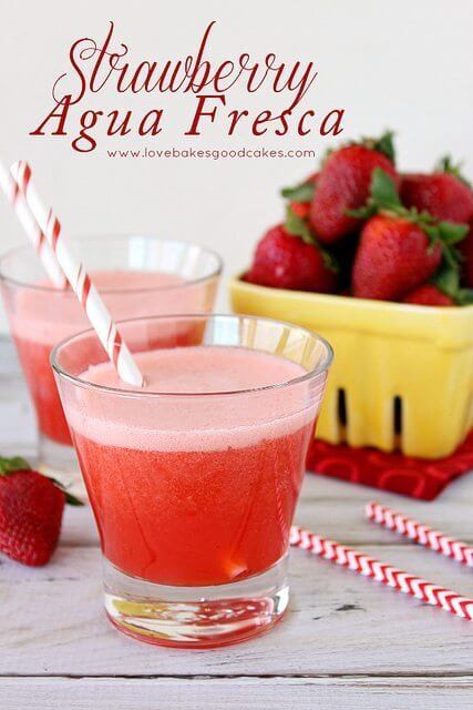 Strawberry Agua Fresca | Love Bakes Good Cakes
