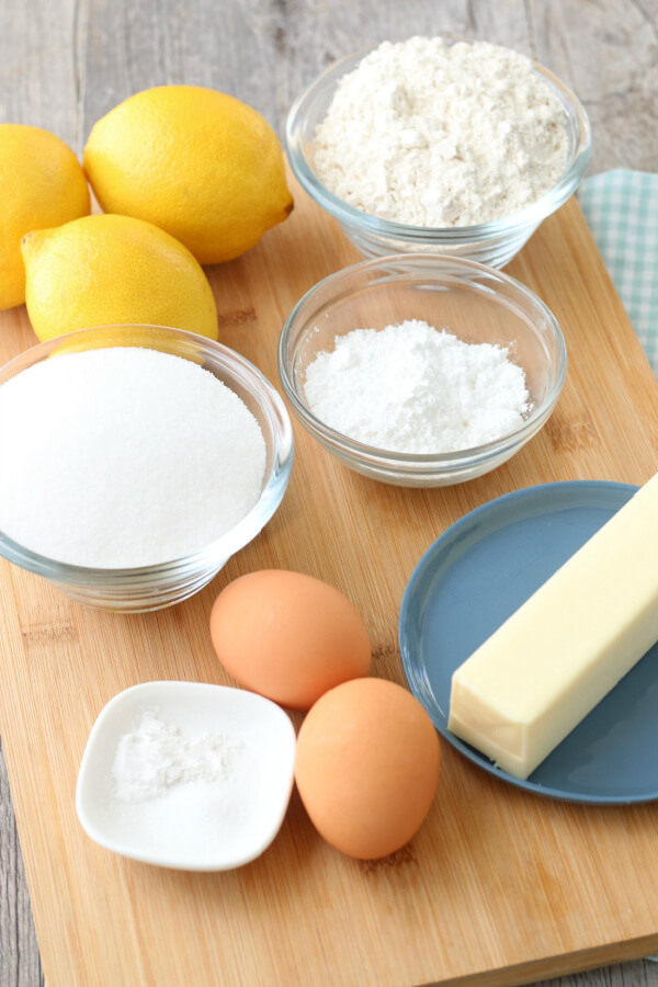 ingredients to make lemon bars