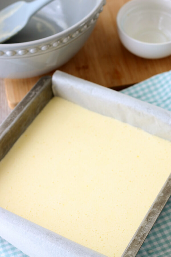 filling poured over the crust before being baked