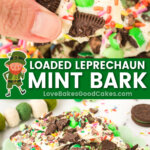 loaded leprechaun mint bark pin collage