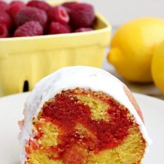 Raspberry Ripple Lemon Bundt Cake