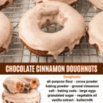 chocolate cinnamon doughnuts facebook collage