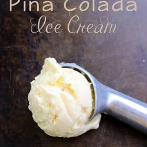 pina colada ice cream in scoop