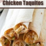 finished jalapeno popper chicken taquitos on plate