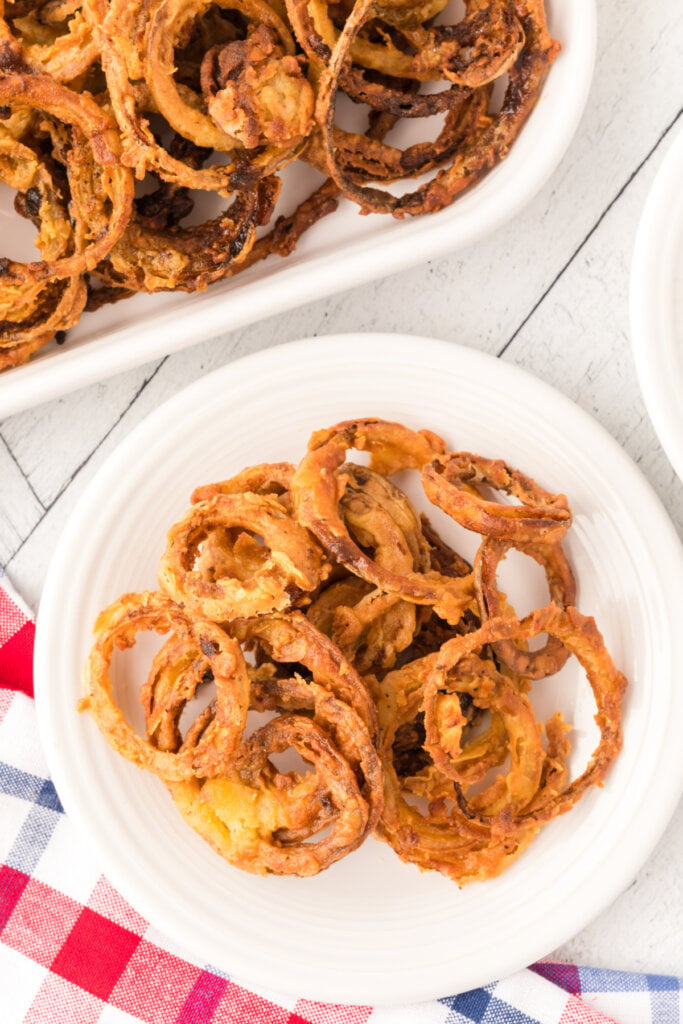 onion rings on plate