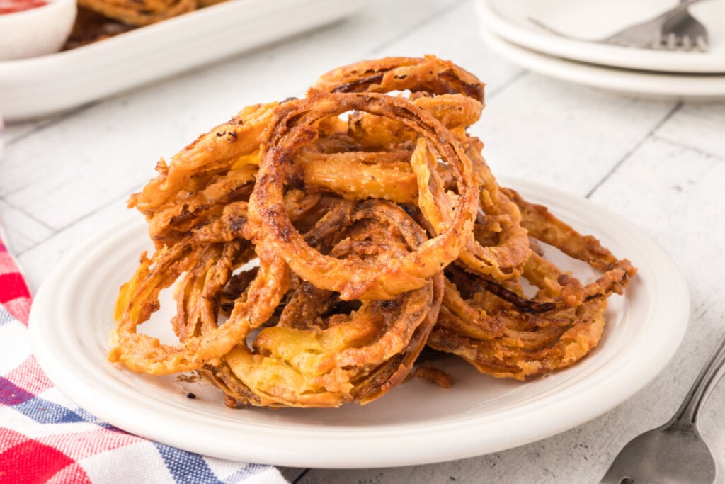 onion rings on plate