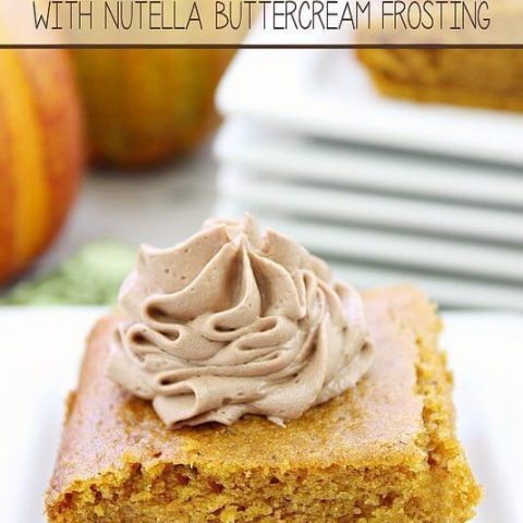 Pumpkin Bars with Nutella Buttercream Frosting