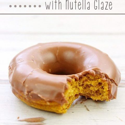 Pumpkin Donuts with Nutella Glaze