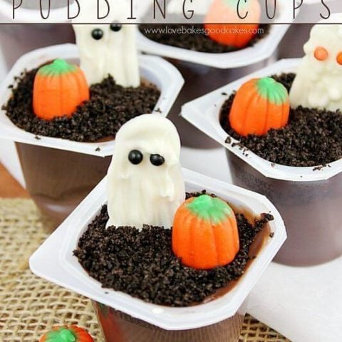 Ghost in the Graveyard Halloween Pudding Cups Ghosts