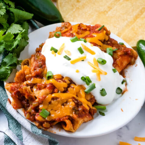 two enchiladas on plate