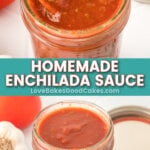 homemade enchilada sauce pin collage