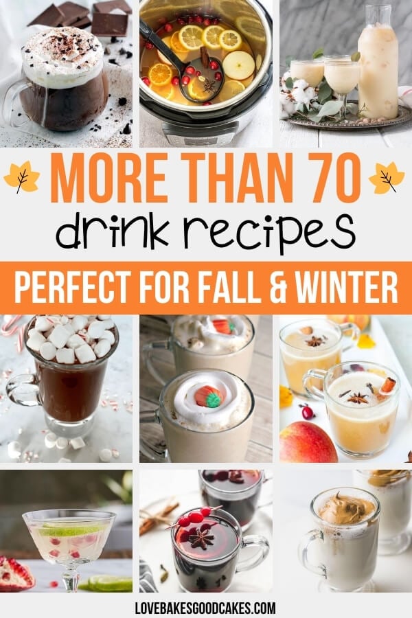 more than 70 drink recipes collage
