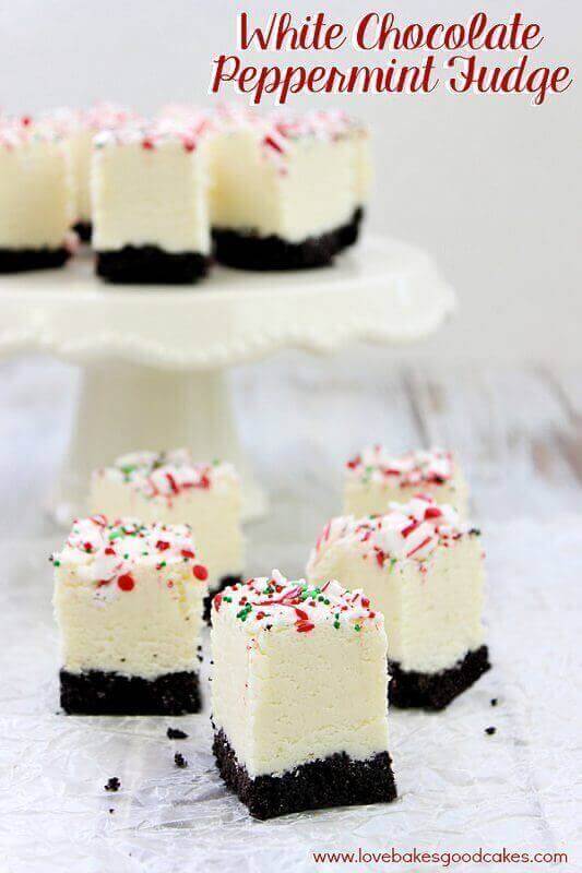 White Chocolate Peppermint Fudge