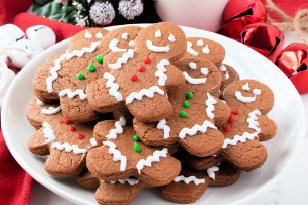 festive cookies on plate