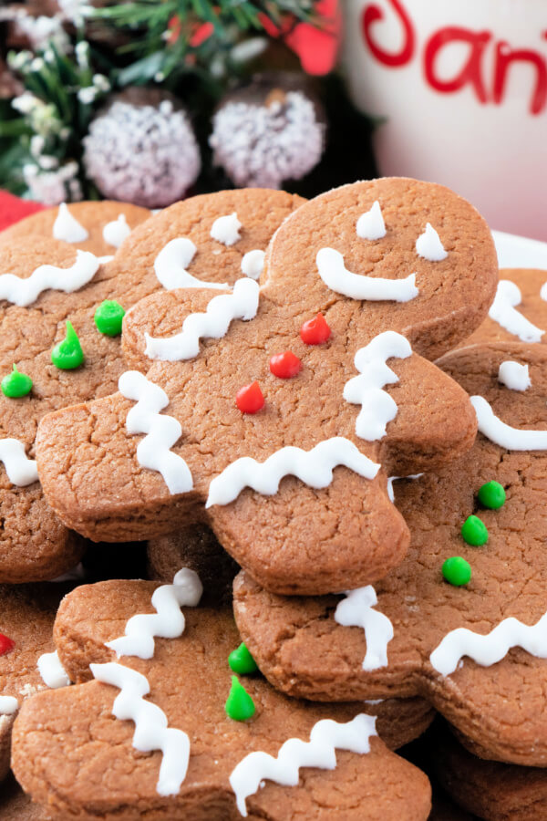 cookies stacked on plate