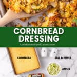 cornbread dressing pin collage