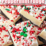 white chocolate peppermint fudge pin image