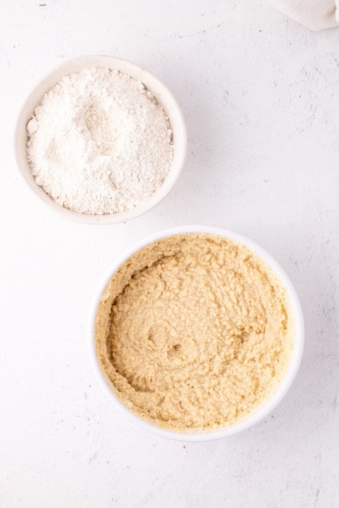 Smooth batter after mixing in ricotta cheese, eggs, and vanilla