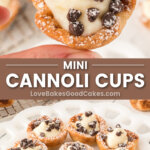 mini cannoli cups pin collage