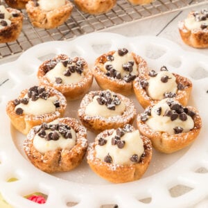 mini cannoli bites on plate