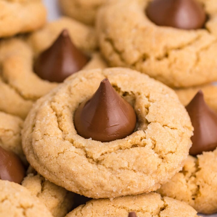several peanut butter blossoms