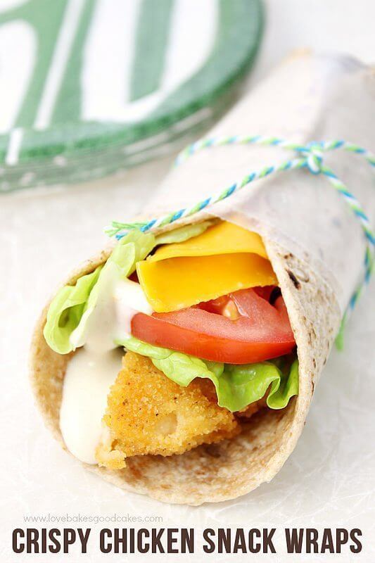 Crispy Chicken Snack Wraps - Love Bakes Good Cakes