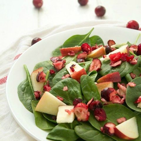 Apple-Cranberry Spinach Salad