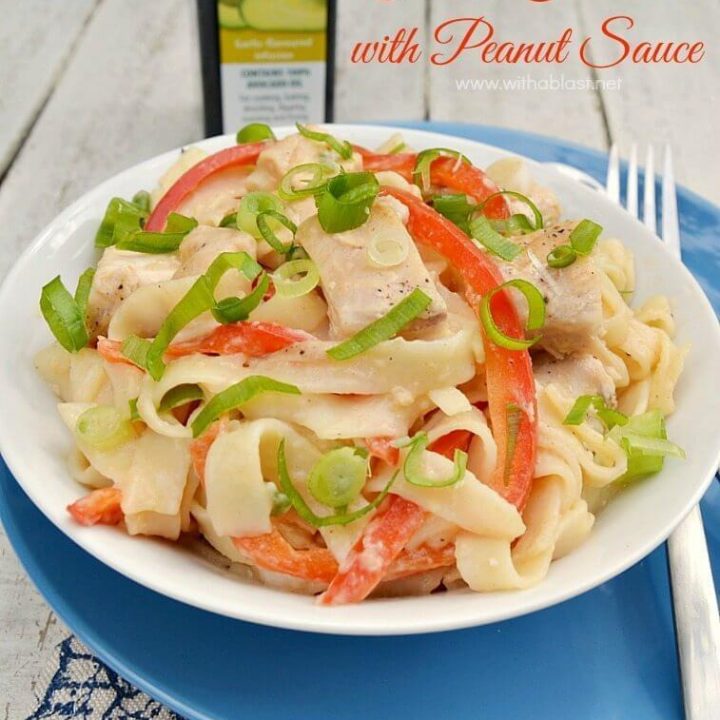 Chicken Fettuccine with Peanut Sauce