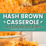 hash brown casserole pin collage