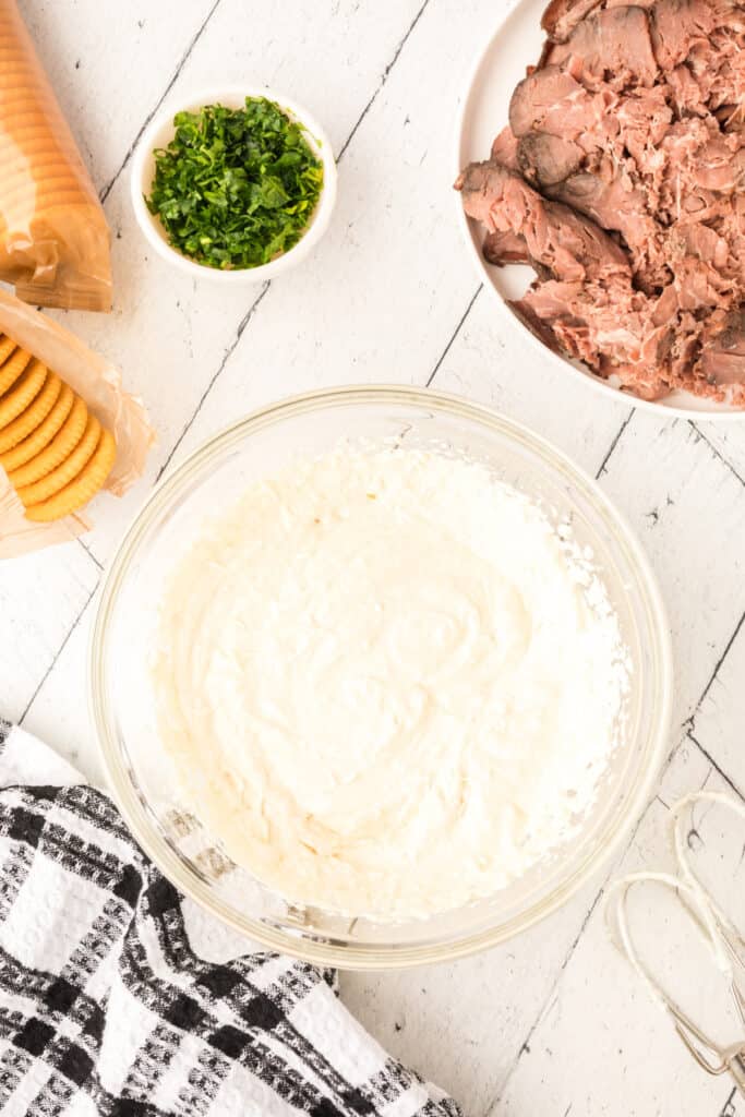 combined cream cheese mixture