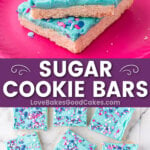sugar cookie bars pin collage