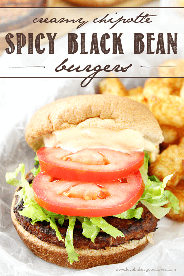 Creamy Chipotle Spicy Black Bean Burgers