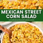 mexican steet corn salad pin collage