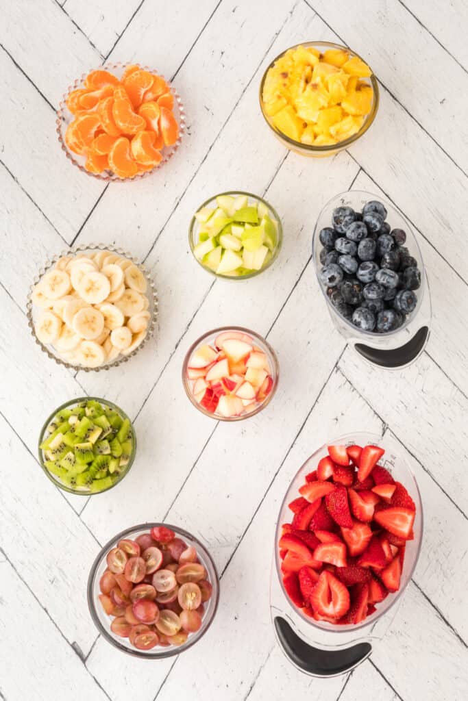 ingredients to make fruit salad