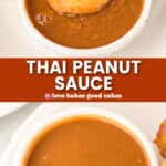 thai peanut sauce pin collage