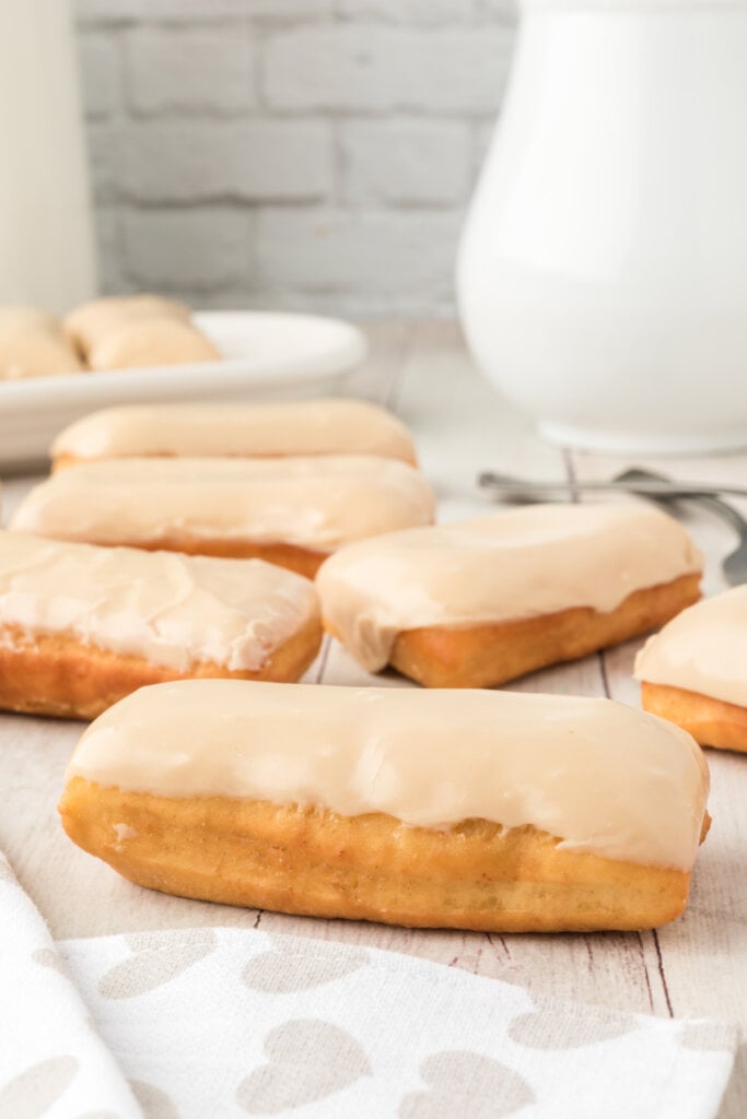 maple bars on wooden table