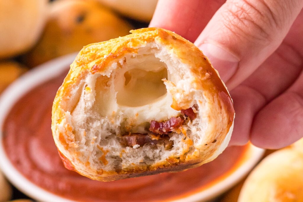 bacon and cheese inside canned biscuit dough