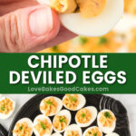 chipotle deviled eggs pin collage