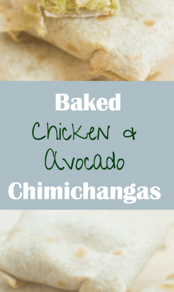 Baked Chicken & Avocado Chimichangas