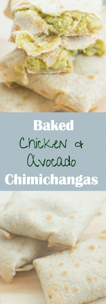 Baked Chicken & Avocado Chimichangas