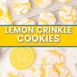 lemon crinkle cookies pin collage