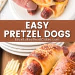 easy pretzel dogs pin collage