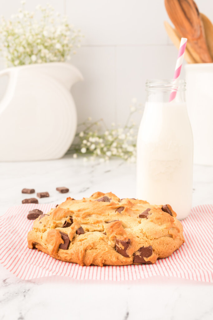 peanut butter cookie on table