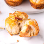 cheddar bacon ranch pull apart toll pulled apart to show the fluffy inside