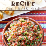 The BEST & Only Fresh Salsa Recipe You'll EVER Need in a bowl.