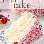 Peppermint Cake on a plate.